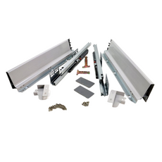 Systém zavírání zásuvky s tlumením, NÍZKÝ, V: 68 mm, Stříbrný 270 mm