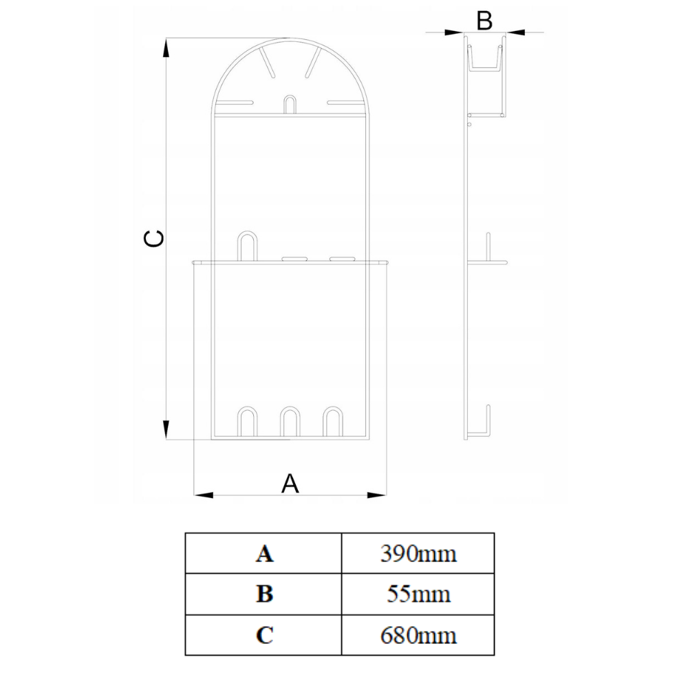 Držák na vysavačovou hadici na zeď - velký - antracitový