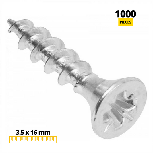Dřevěné šrouby PZ2 3,5x16mm bílý zinek (1000 ks) (2) – Furnica