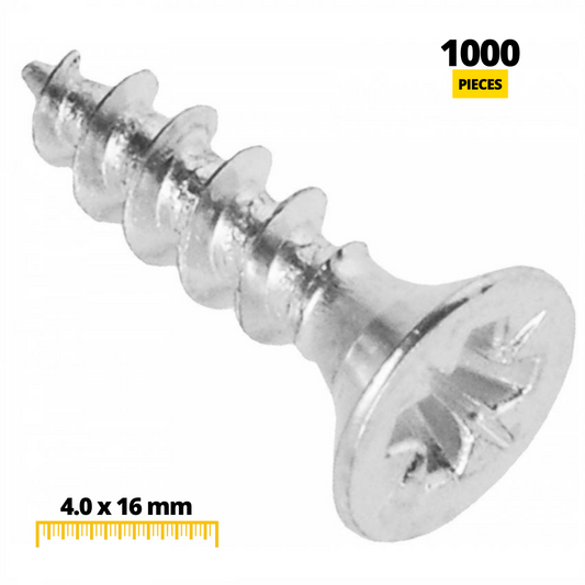 Dřevěné šrouby PZ2 4,0x16mm bílý zinek (1000 ks) (2) – Furnica