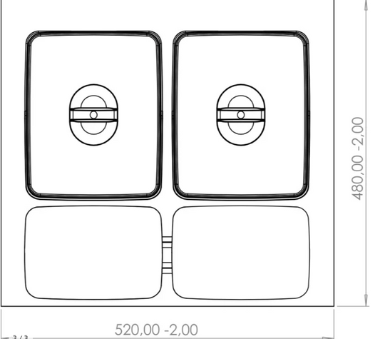 Odpadkový koš na tříděný odpad do zásuvky - 2x15 l - skříňka 60 cm - antracit (2)