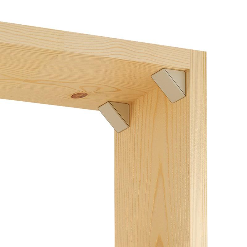 Kabinetové rohové spony plastové - krémové 100 kusů