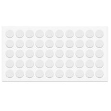 Bumper na dveře skříně - samolepící - 10 mm bílý - 50 kusů