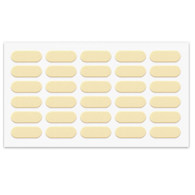 Nárazník na dveře skříně - samolepící - 8x22mm - béžový - 30 kusů