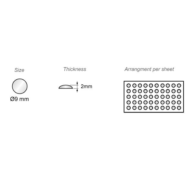 Bumper na dveře skříně - samolepící - 8x22mm bílý - 30 kusů