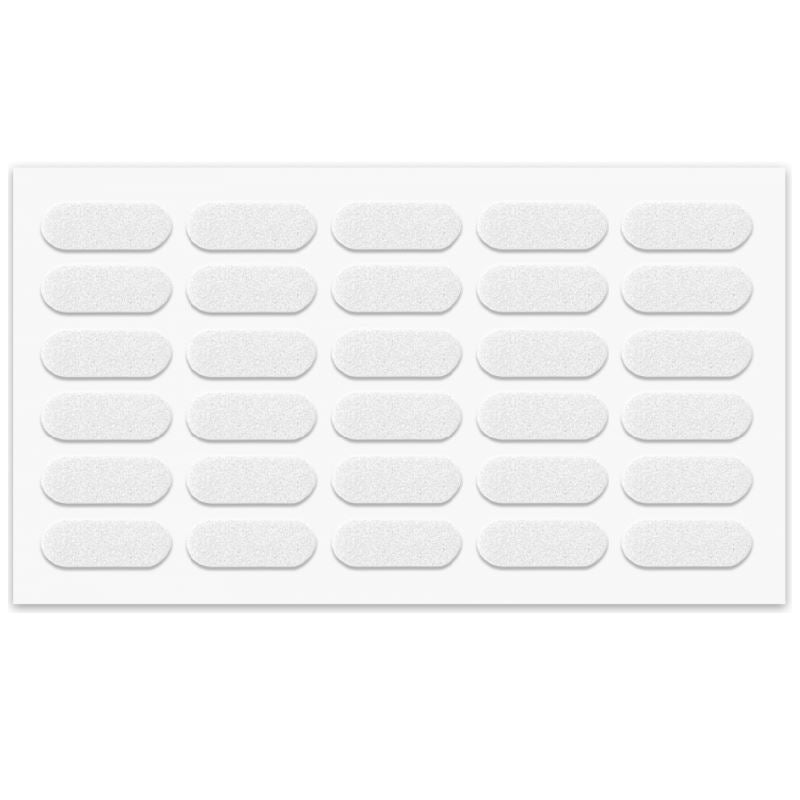 Bumper na dveře skříně - samolepící - 8x22mm bílý - 30 kusů