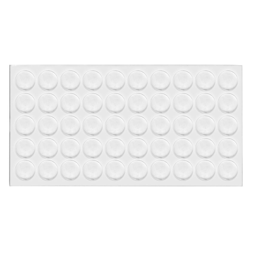 Bumper na dveře skříně - samolepící silikon 10x2mm - 50 kusů