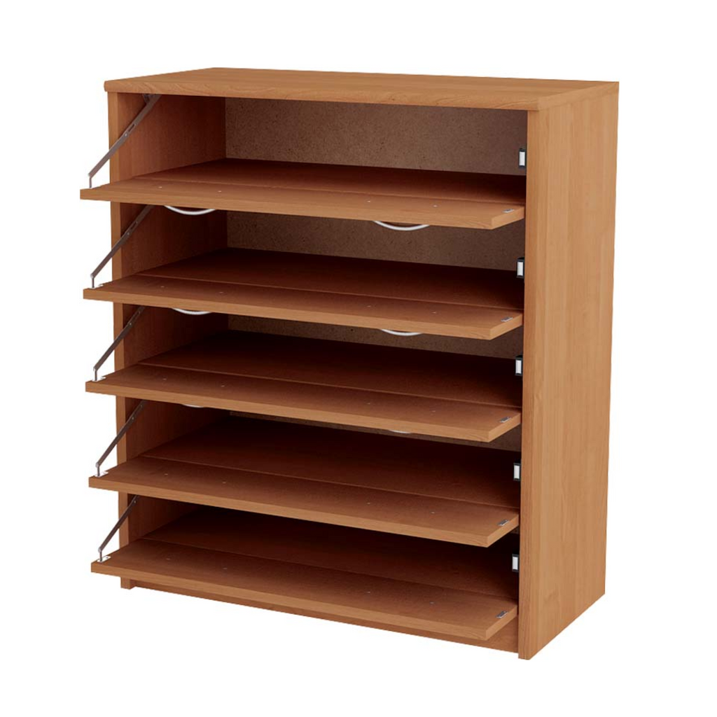 JULIA - Botník na boty - 5 úrovní úložného prostoru - Olše V85cm Š74cm H35cm