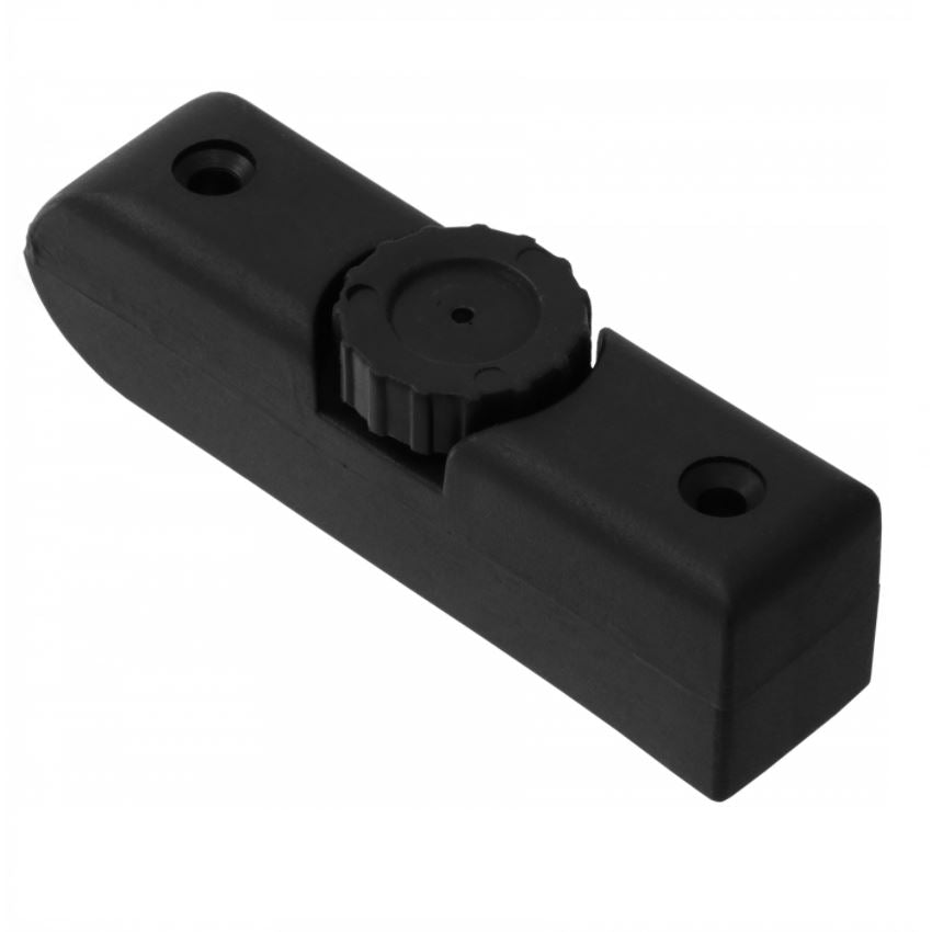 Regulátor úrovně pro desky o tloušťce 18 mm, M6, černý.