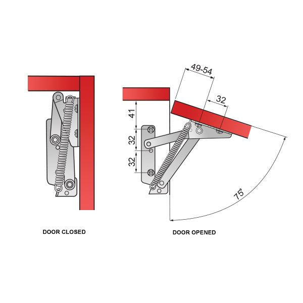 Lift Hinge Left+Right Furnica