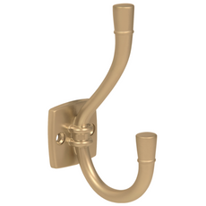 Dvojitý háček na klobouky a kabáty - 115 mm - matně zlatý
