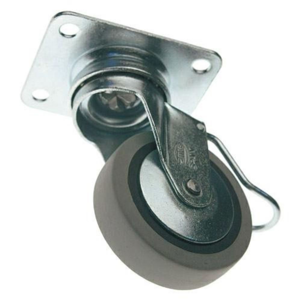 Gumové kolečko s brzdou Ø60mm