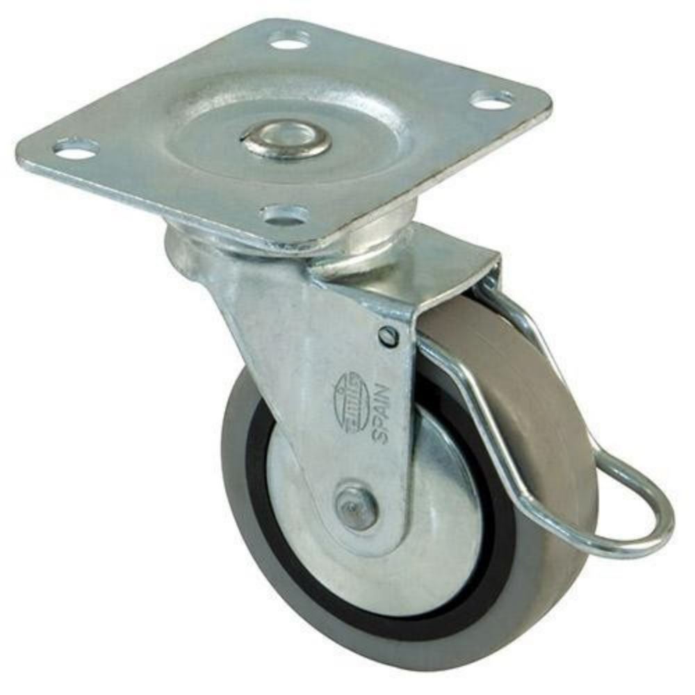 Gumové kolečko s brzdou Ø60mm