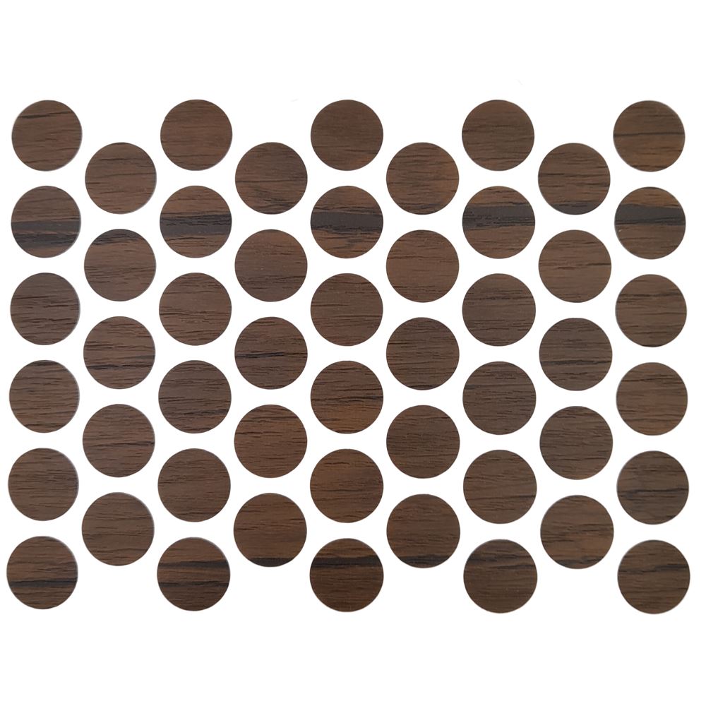 Samolepící krytky na šrouby - starožitná káva 14 mm