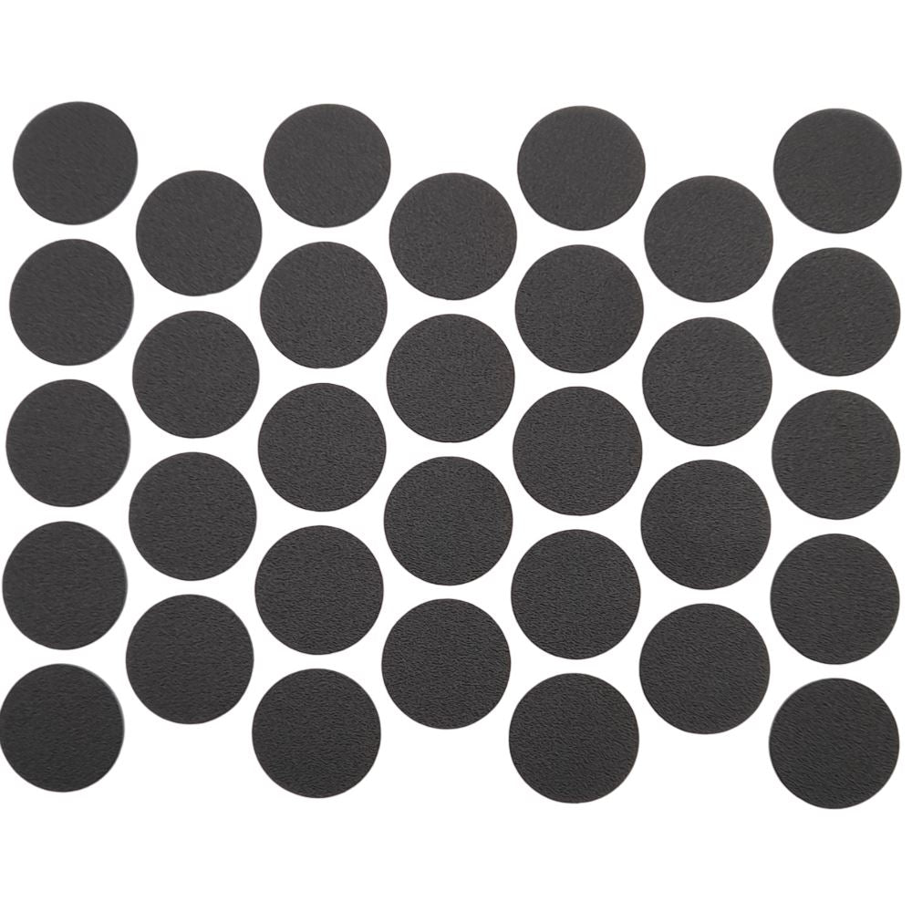 Samolepící krytky na šrouby - černé 18 mm