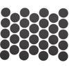 Samolepící krytky na šrouby - černé 18 mm