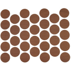 Samolepící krytky na šrouby - tmavý ořech 18 mm