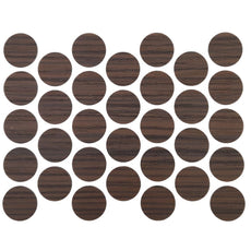 Samolepící krytky na šrouby - tmavý zebrano 18 mm