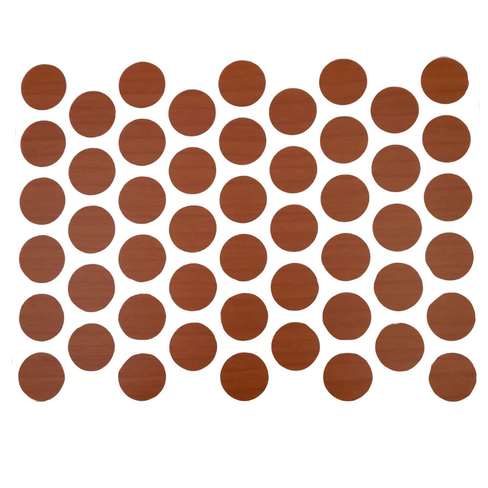 Samolepící krytky na šrouby - světlá třešeň 14 mm