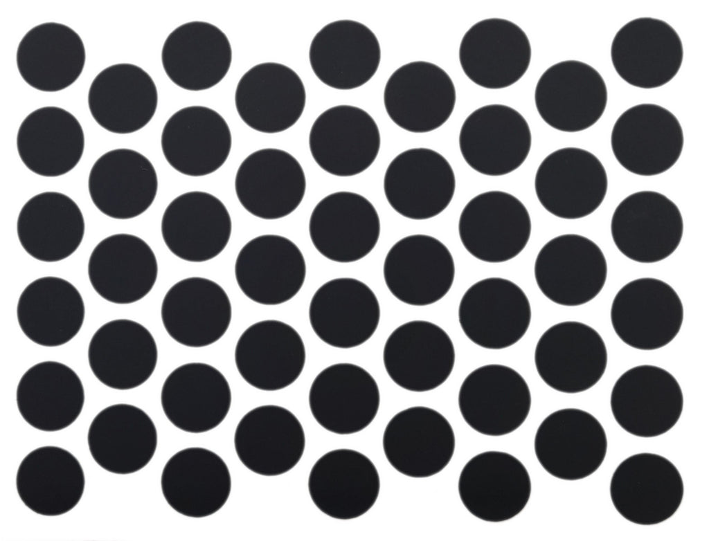 Samolepící krytky na šrouby - matně černé 14 mm