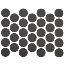 Samolepící krytky na šrouby - matně černé 18 mm