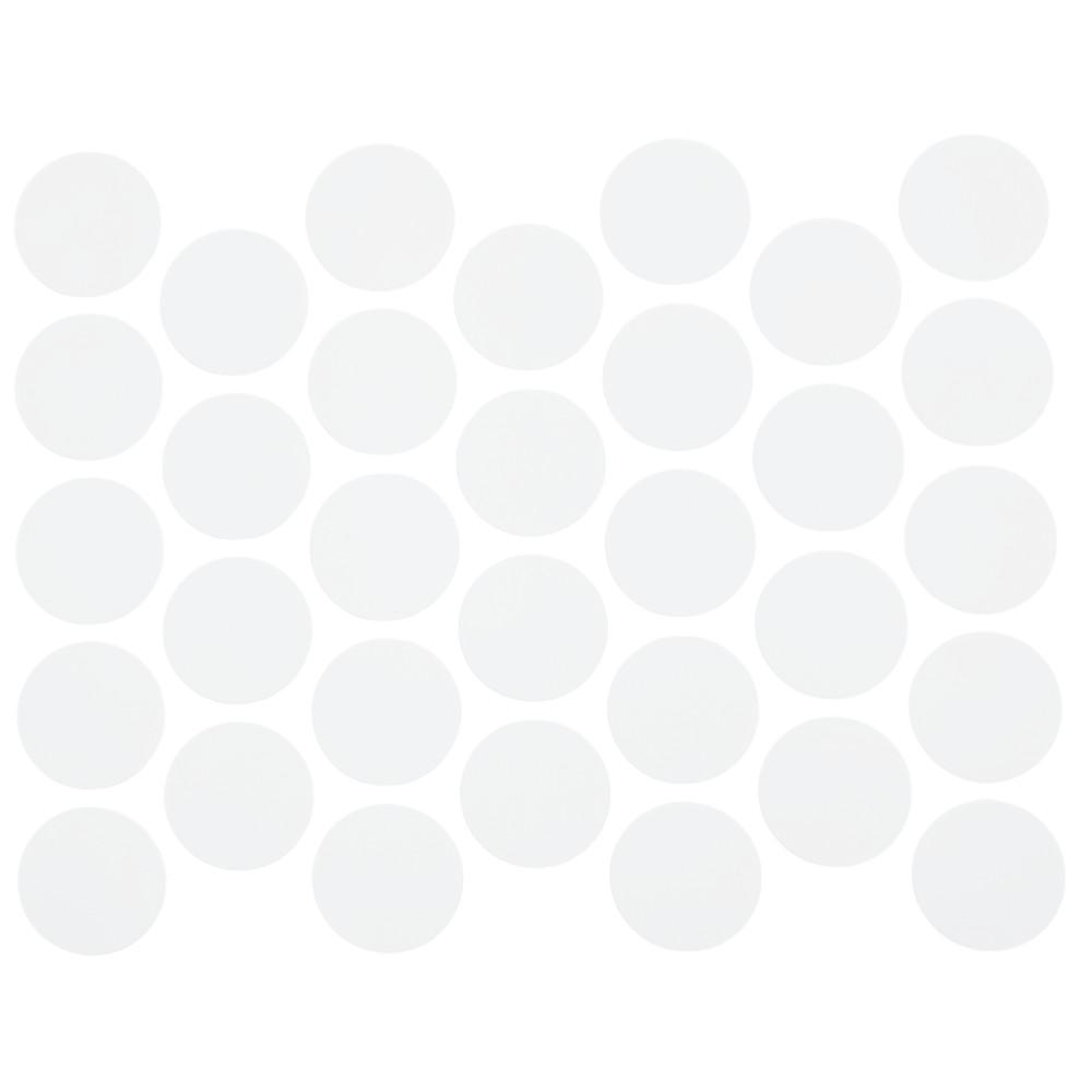 Samolepící krytky na šrouby - mléčně bílé, 18 mm