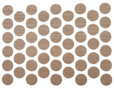 Samolepící krytky na šrouby - přírodní dub 14 mm