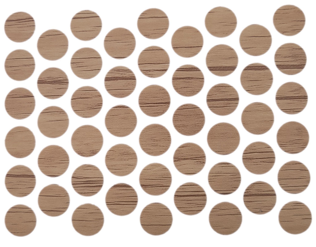 Samolepící krytky na šrouby - dub Nebraska 14 mm