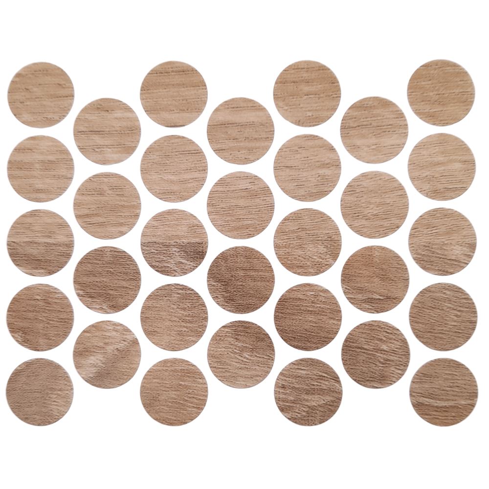 Screw cover caps Self-Adhesive - Oak Sonoma 18mm Furnica