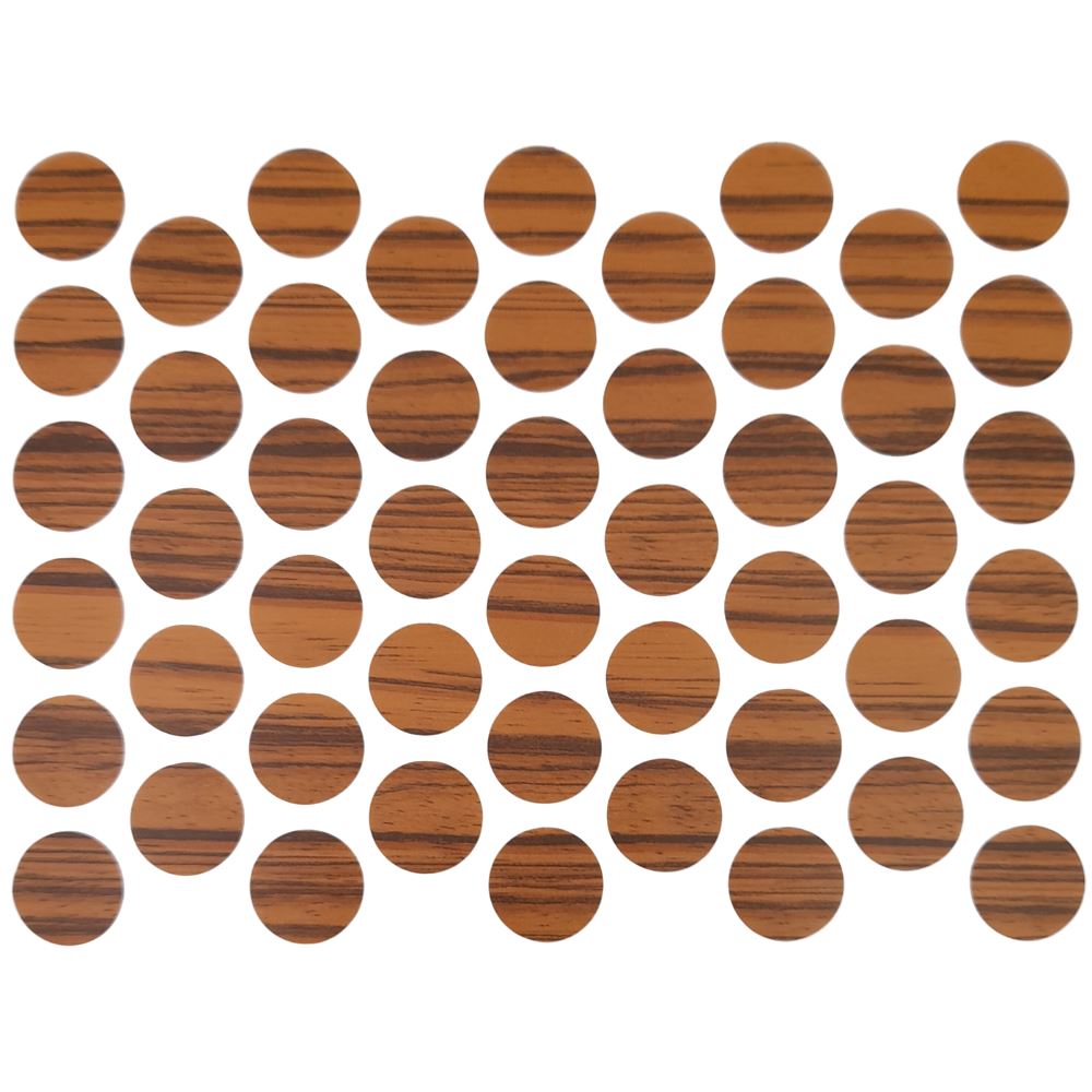 Samolepící krytky na šrouby - olivová barva, 14 mm