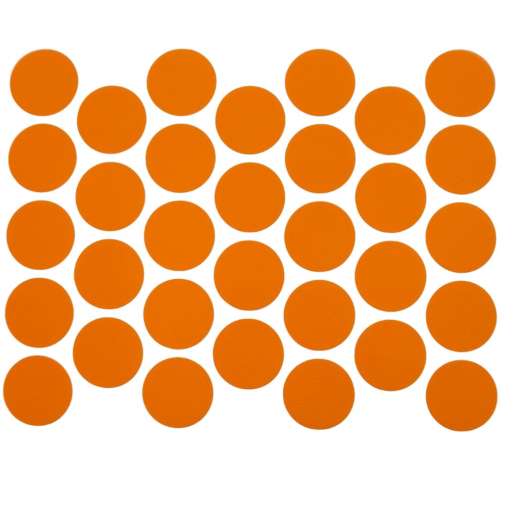 Samolepící krytky na šrouby - oranžové 18 mm – Furnica