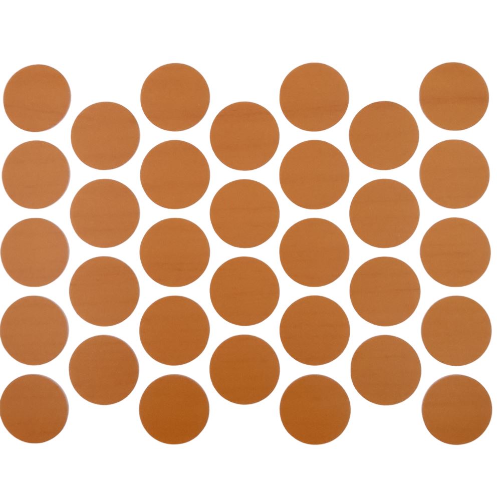 Samolepící krytky na šrouby - hruškovité, 18 mm