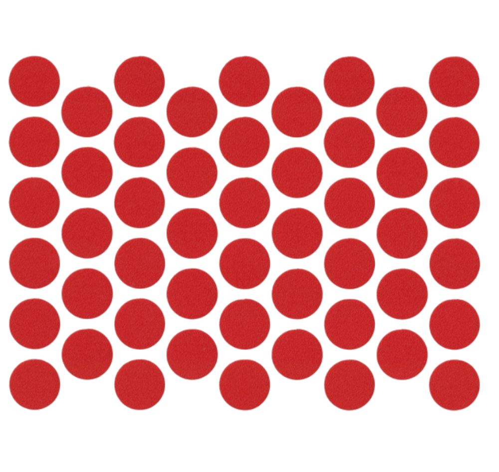 Samolepící krytky na šrouby - červené 14 mm