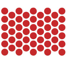 Samolepící krytky na šrouby - červené 14 mm