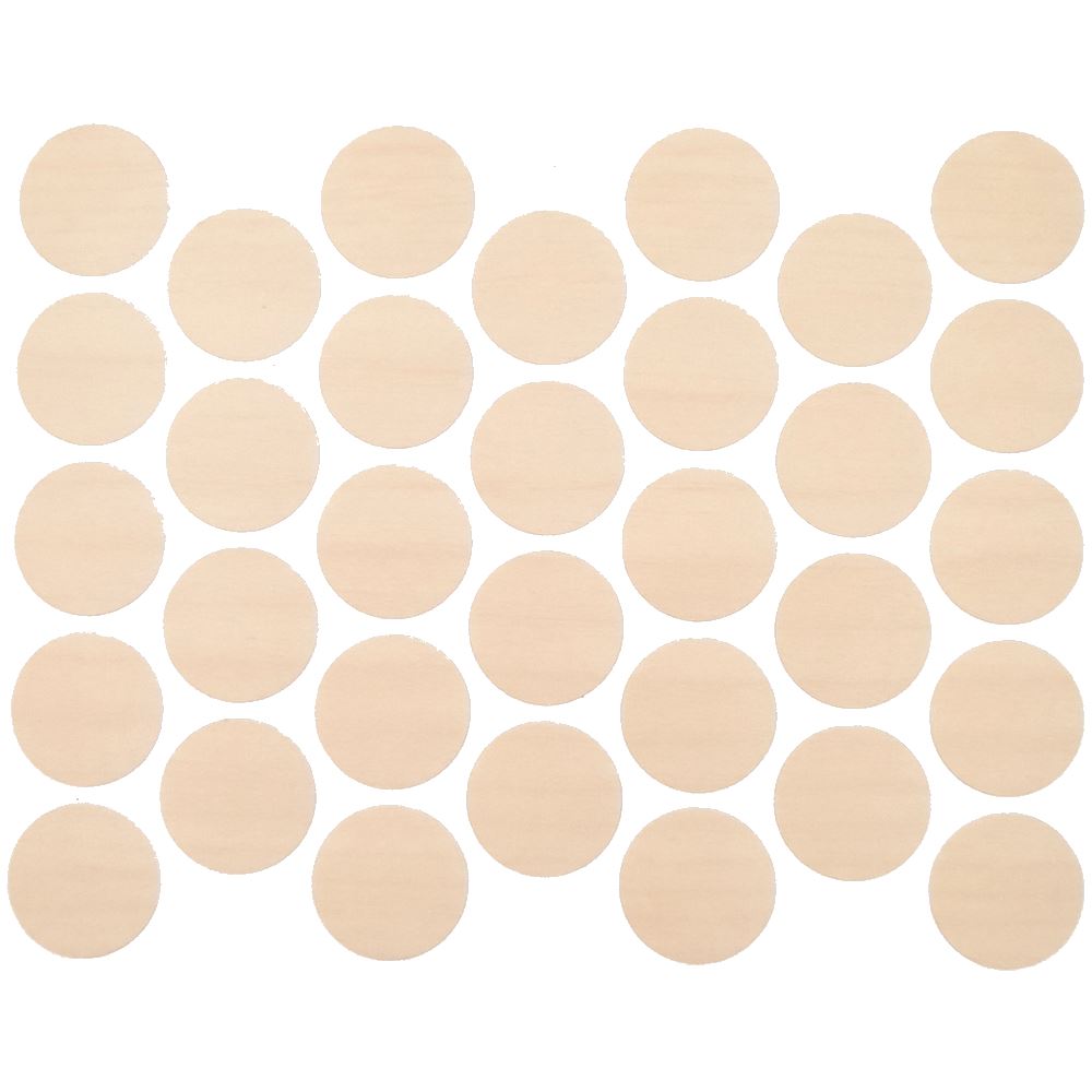 Samolepící krytky na šrouby - měkký javor 18 mm