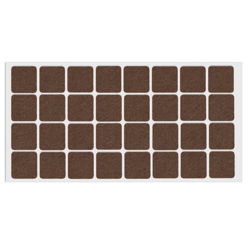 Samolepící filcová podložka 25x25mm - hnědá – Furnica
