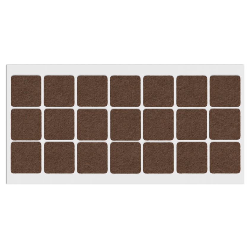 Samolepící filcová podložka 30x30mm hnědá
