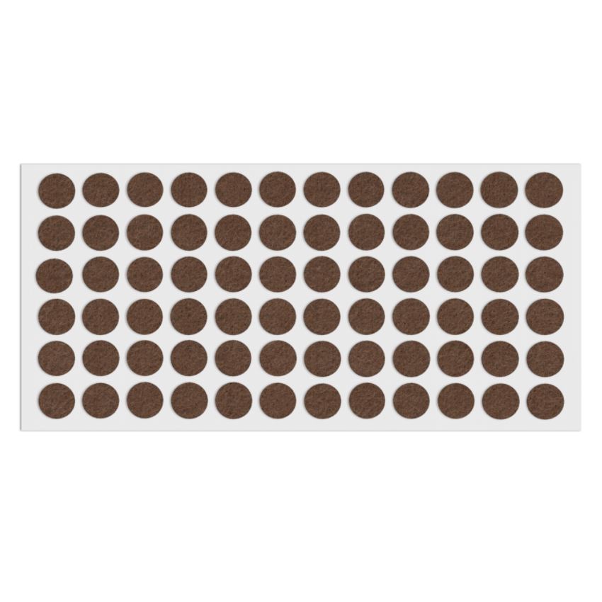 Samolepící filcová podložka Ø15mm hnědá
