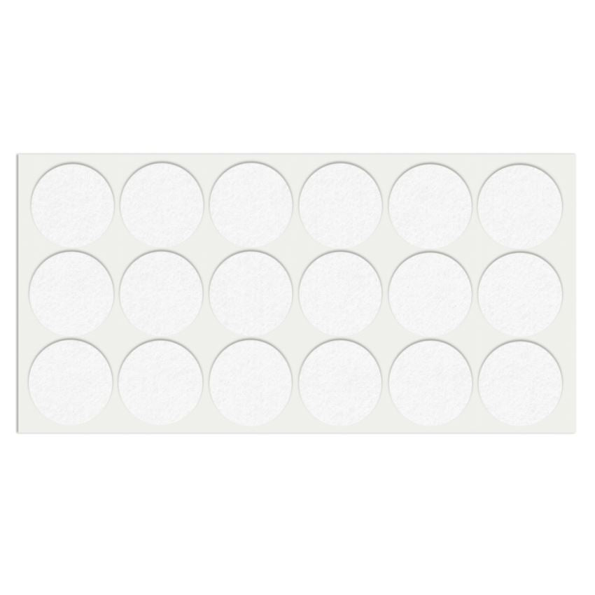 Samolepící podložka z filcu Ø35mm bílá