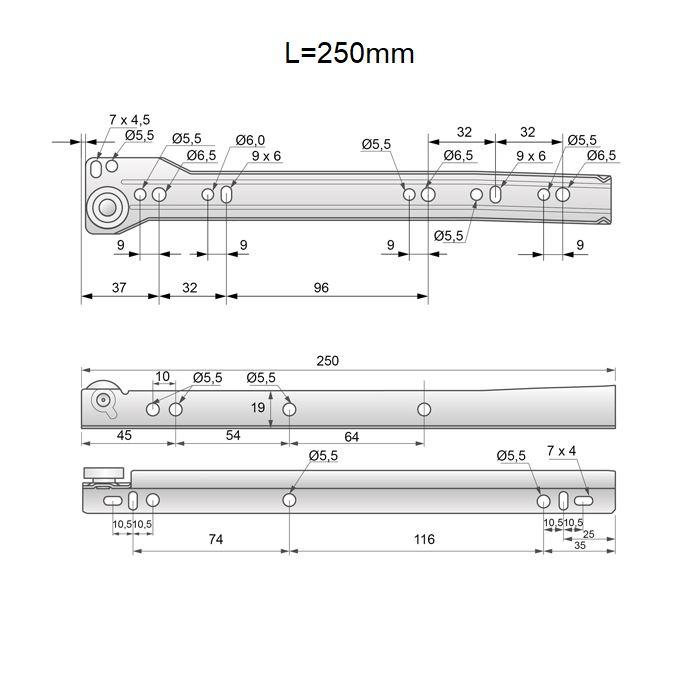 Sada bílých posuvných rolet POM