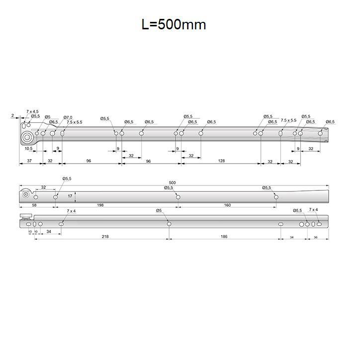 Sada bílých posuvných rolet POM