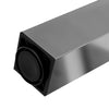 Čtvercová noha nábytku 710 mm, chrom, montážní deska ZnAl