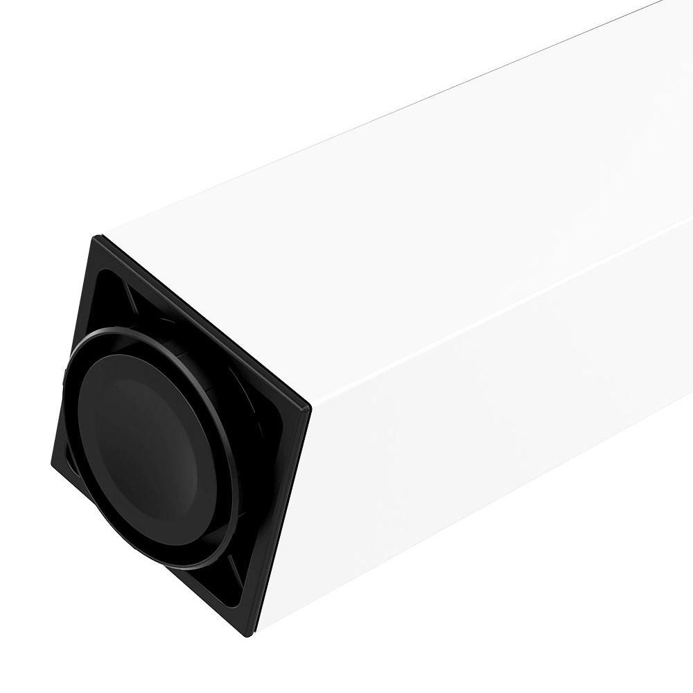 Čtvercová noha nábytku 710 mm, bílá, montážní deska ZnAl