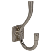 Dvojitý háček na klobouky a kabáty - 115 mm - kartáčovaná ocel
