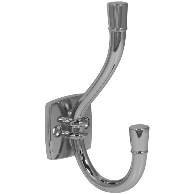 Dvojitý háček na klobouky a kabáty - 115 mm - chrom