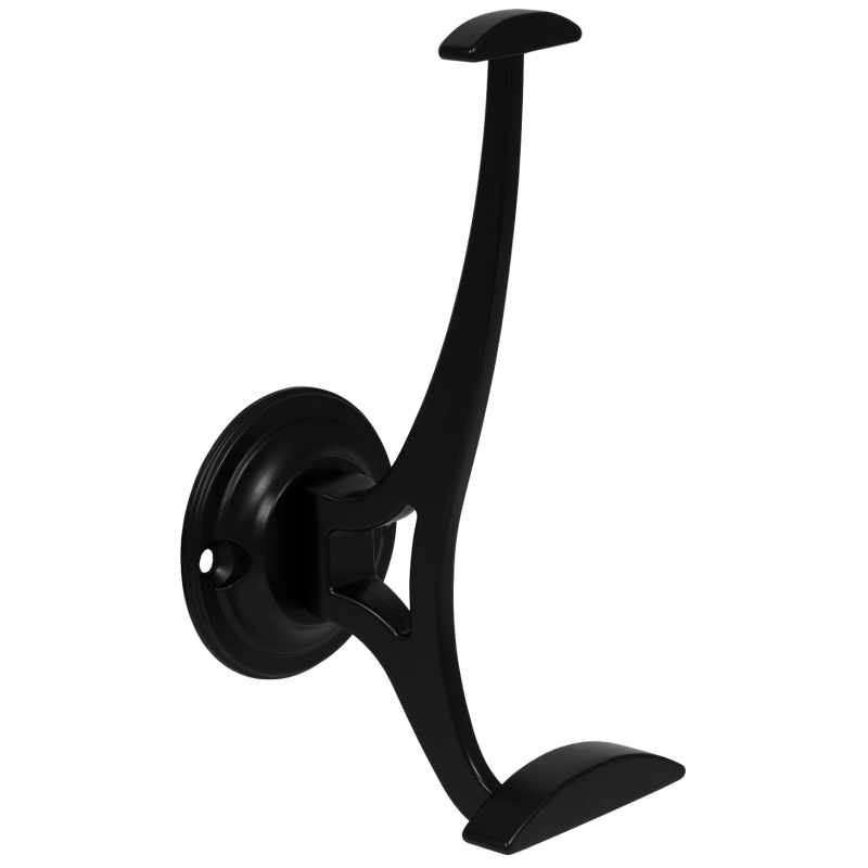 Dvojitý háček na klobouky a kabáty - 140 mm - černý