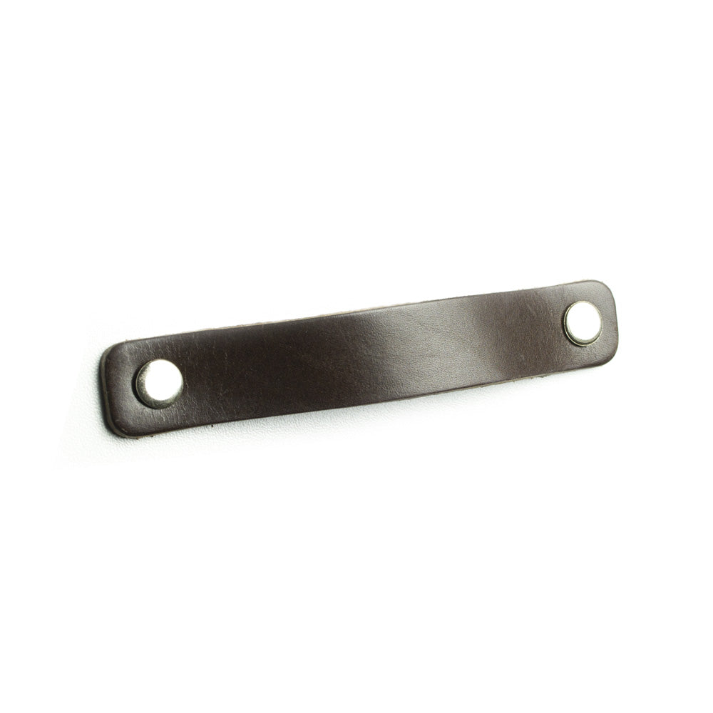 Kožená rukojeť obdélníková 96mm / 128mm / 160mm – Hnědá / Černá – Furnica