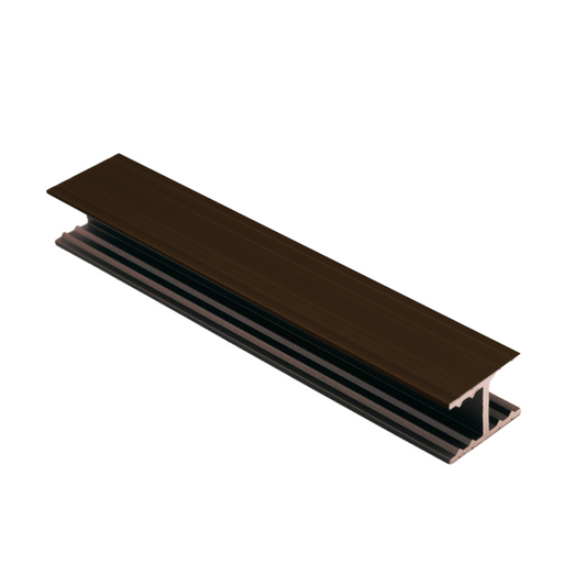 10mm H-Bar připojující horizontální hliníkový profil 560cm - kognakově anodizovaný
