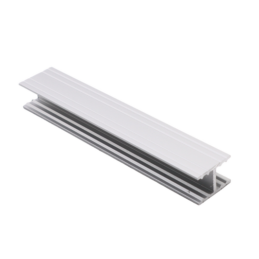 10mm H-lišta pro spojení horizontálního hliníkového profilu 560cm - stříbrně eloxovaná