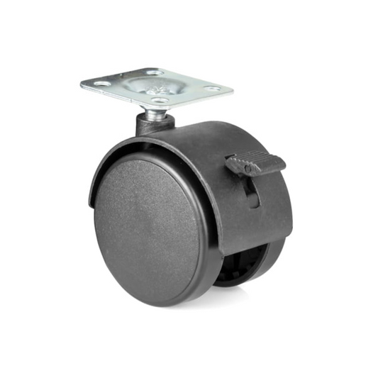 Nábytek plastové otočné kolo s brzdou a montážní deskou Ø50mm – Furnica